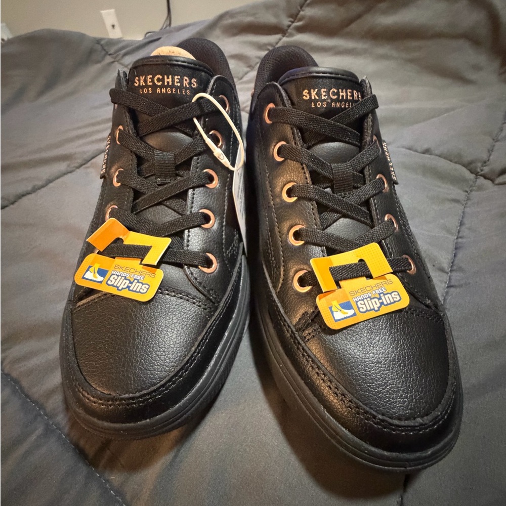 Skechers Black Slip-On Sneakers